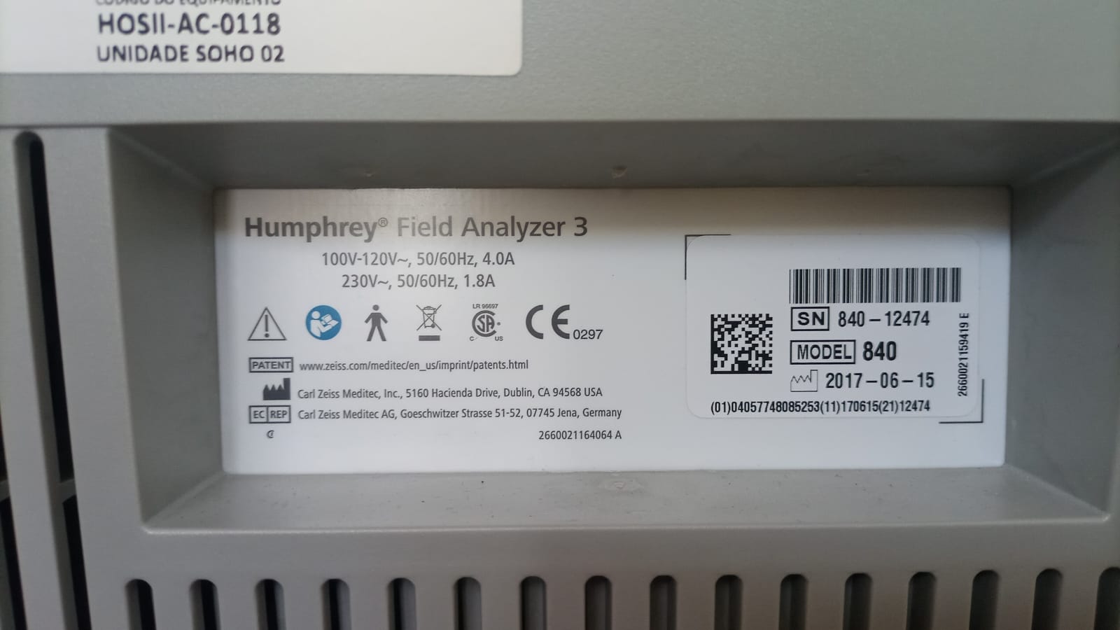 Campímetro Humphrey III HFA 840